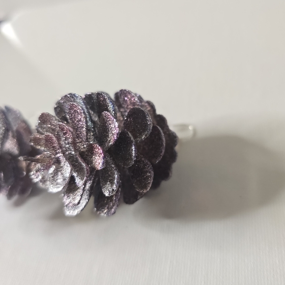 HANDCRAFTED Pinecorn Pierced Earrings HANDPAINTED Holiday Jewelry Accessories - Picture 6 of 15